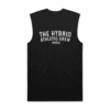 Zwart KMKG tanktop 'The Hybrid Athletic Crew' voorkant, tanktop voor training en performance, licht en ademend