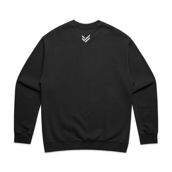 Zwarte KMKG sweater achterkant met beeldmerk van KMKG Hybrid Athlete