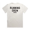 Wit KMKG T-shirt met opdruk 'Running Crew KMKG', achterkant, voor sport en training, ademend en vormvast